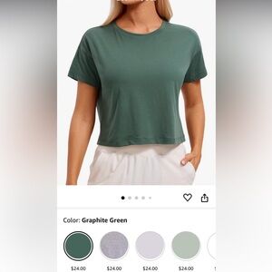 Green cropped t-shirt